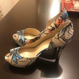 Nine West Floral Stilettos